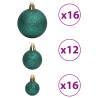 Green Christmas Baubles - 100 pcs | Shatterproof Decorations