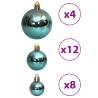 Green Christmas Baubles - 100 pcs | Shatterproof Decorations