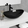 Basin Tempered Glass 54.5x35x15.5 cm Black Colour black 