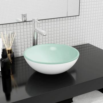 Basin Tempered Glass 35x12 cm White - Stylish & Modern