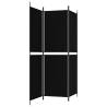 3-Panel Room Divider Black 150x180 cm - Stylish Privacy Screen