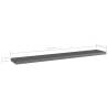 High Gloss Grey Bookshelf Boards - 8 pcs | HipoMarket