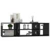 High Gloss Black Wall Shelf - Stylish & Practical Storage