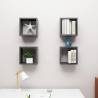 Wall Cube Shelves 4 pcs Grey - Stylish Home Storage Solution