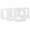 High Gloss White Wall Cube Shelves - 6 pcs | HipoMarket