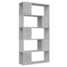 Book Cabinet Room Divider - Concrete Grey 80x24x155 cm