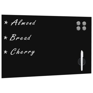 Wall Mounted Magnetic Blackboard Glass 60x40 cm - Hipomarket UK