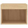 Stylish Bedside Cabinet with LED Lights - Sonoma Oak