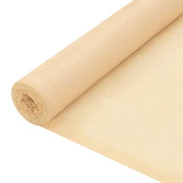 Beige HDPE Privacy Net 1.5x50m - Durable Garden Shade