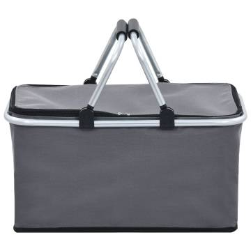 Foldable Cool Bag Grey 46x27x23 cm - Durable & Lightweight