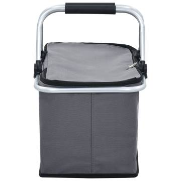 Foldable Cool Bag Grey 46x27x23 cm - Durable & Lightweight