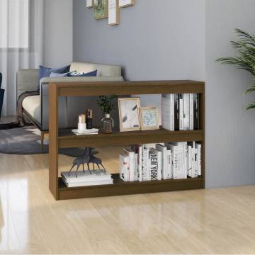 Honey Brown Book Cabinet Room Divider - 100x30x71.5 cm