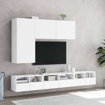 TV Wall Cabinet White - Space-Saving Solution | HipoMarket