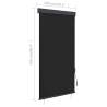 Outdoor Roller Blind 100x250 cm - Anthracite Shade for Patios