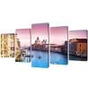 Canvas Wall Print Set Venice - 5 Panels 200x100 cm | HiPo Market