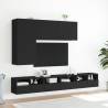 Black TV Wall Cabinet 60x30x30 cm | Engineered Wood Storage