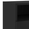 Black TV Wall Cabinet 60x30x30 cm | Engineered Wood Storage