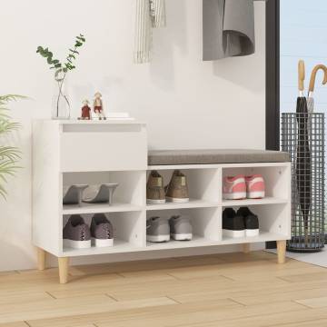 Elegant White Shoe Cabinet - 102x36x60 cm | HipoMarket