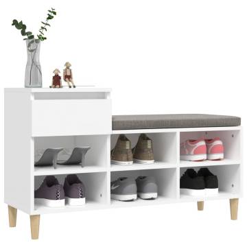 Elegant White Shoe Cabinet - 102x36x60 cm | HipoMarket