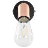 Stylish Black & Copper Spot Lights: 2 pcs with Filament Bulbs