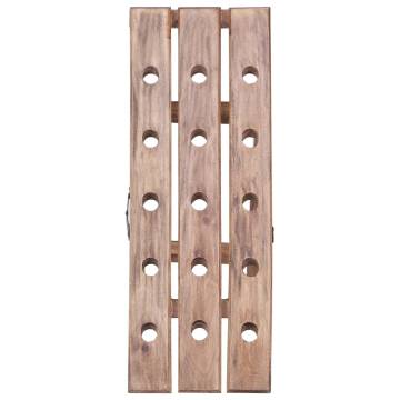 Rustic 15-Bottle Wine Rack - Solid Reclaimed Wood