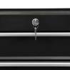 Tool Trolley with 10 Drawers - Sturdy Black Steel