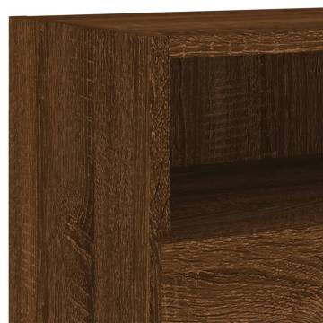 Brown Oak TV Wall Cabinet | Space-Saving Design | 80x30x30 cm