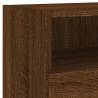 Brown Oak TV Wall Cabinet | Space-Saving Design | 80x30x30 cm