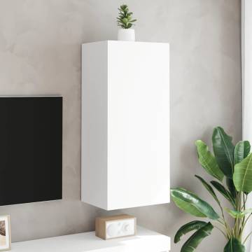 White TV Wall Cabinet - 40.5x30x90 cm | HipoMarket UK