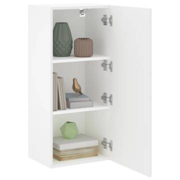 White TV Wall Cabinet - 40.5x30x90 cm | HipoMarket UK