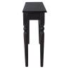 Light Black Console Table 110x30x75 cm - Solid Mahogany