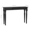 Light Black Console Table 110x30x75 cm - Solid Mahogany