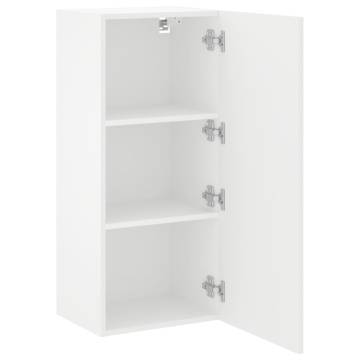 White TV Wall Cabinet - 40.5x30x90 cm | HipoMarket UK