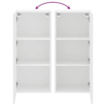 White TV Wall Cabinet - 40.5x30x90 cm | HipoMarket UK