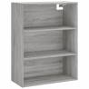 Stylish Highboard Grey Sonoma - 69.5x34x180 cm Engineered Wood