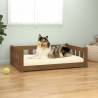 Dog Bed Honey Brown 95.5x65.5x28 cm Solid Wood Pine Colour honey brown Size 95.5 x 65.5 x 28 cm 