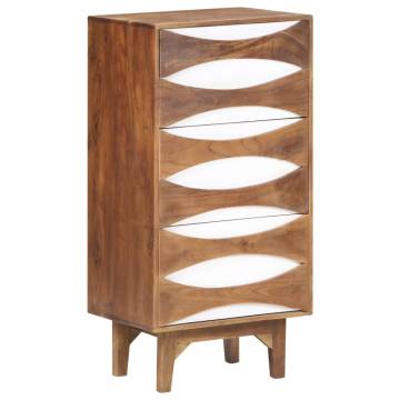 Chest of Drawers 43.5x35x90 cm - Solid Acacia Wood Furniture