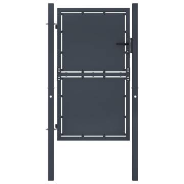 Durable Anthracite Steel Garden Gate - 100x200 cm | HipoMarket