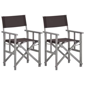 Stylish Director's Chairs 2 pcs - Solid Acacia Wood | Hipo Market