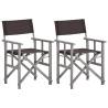 Director's Chairs 2 pcs Solid Acacia Wood Colour black Quantity in Package 2 Number of 1 