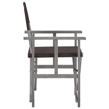 Stylish Director's Chairs 2 pcs - Solid Acacia Wood | Hipo Market