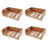 4 pcs Wine Racks for 16 Bottles | Solid Reclaimed Wood