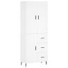 Stylish Highboard White 69.5x34x180 cm - Durable & Elegant