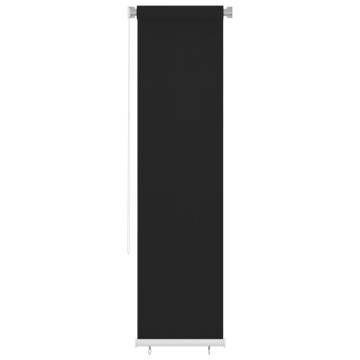 Outdoor Roller Blind 60x230 cm Black HDPE | Buy Online