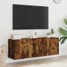 Wall-Mounted TV Cabinets - Smoked Oak - 2 pcs | HipoMarket