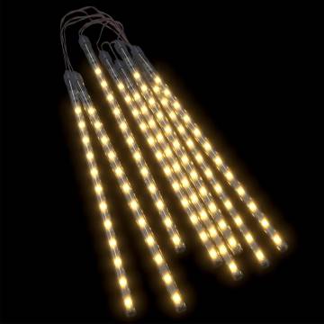 Meteor Lights 8 pcs Warm White 192 LEDs | Indoor & Outdoor Decor