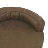 Ergonomic Dog Bed Mattress 75x53 cm - Luxury Brown Linen Look