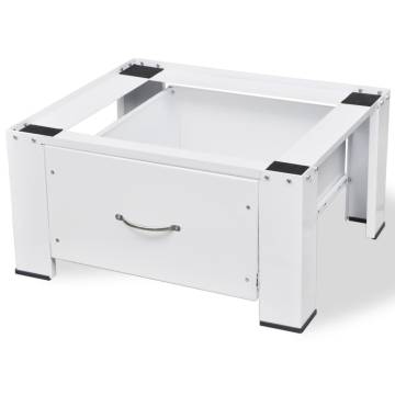 White Washing Machine Pedestal with Drawer - HipoMarket