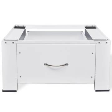 White Washing Machine Pedestal with Drawer - HipoMarket