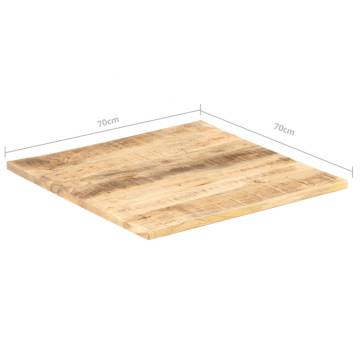 Solid Mango Wood Table Top 70x70 cm | Durable & Rustic Design